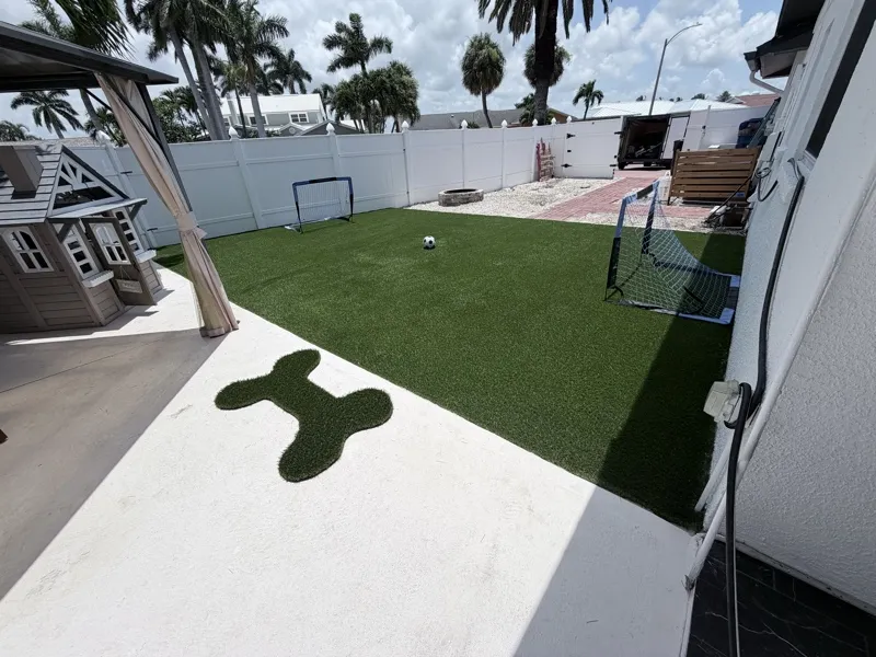 Pet-friendly turf play area by Master360 Services in Sarasota, FL