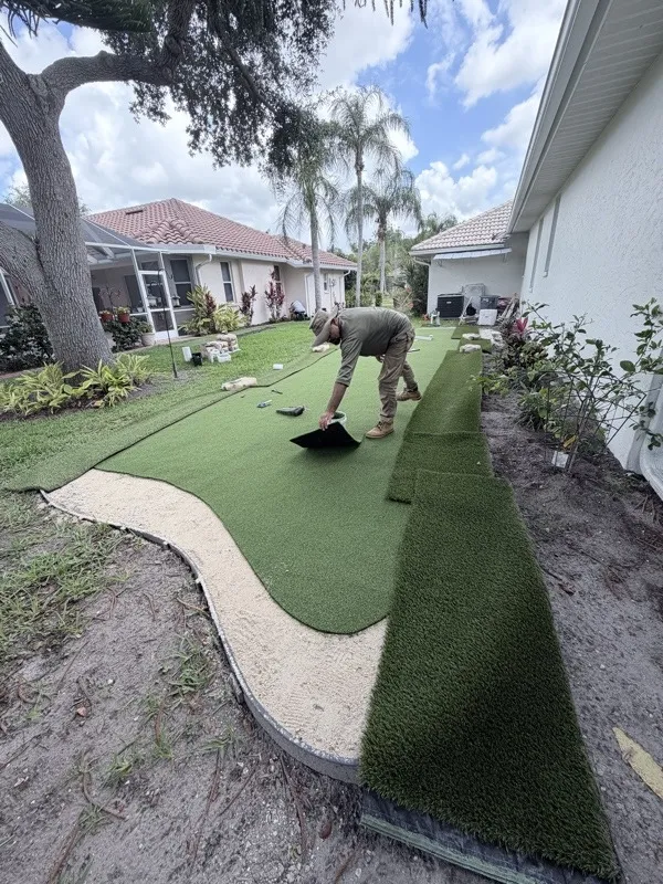 Artificial turf lawn by Master360 Services in Bradenton, FL