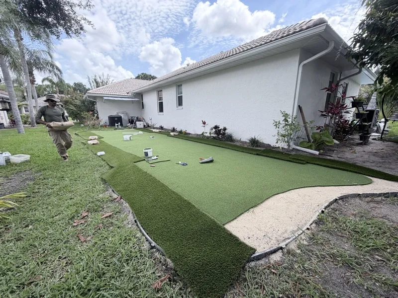 Backyard putting green by Master360 Services in Venice, FL